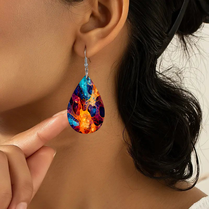 Creative Colorful Water Flowing Earrings